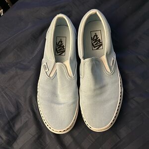Light-Blue Slide-on Vans (Like new, out of box)